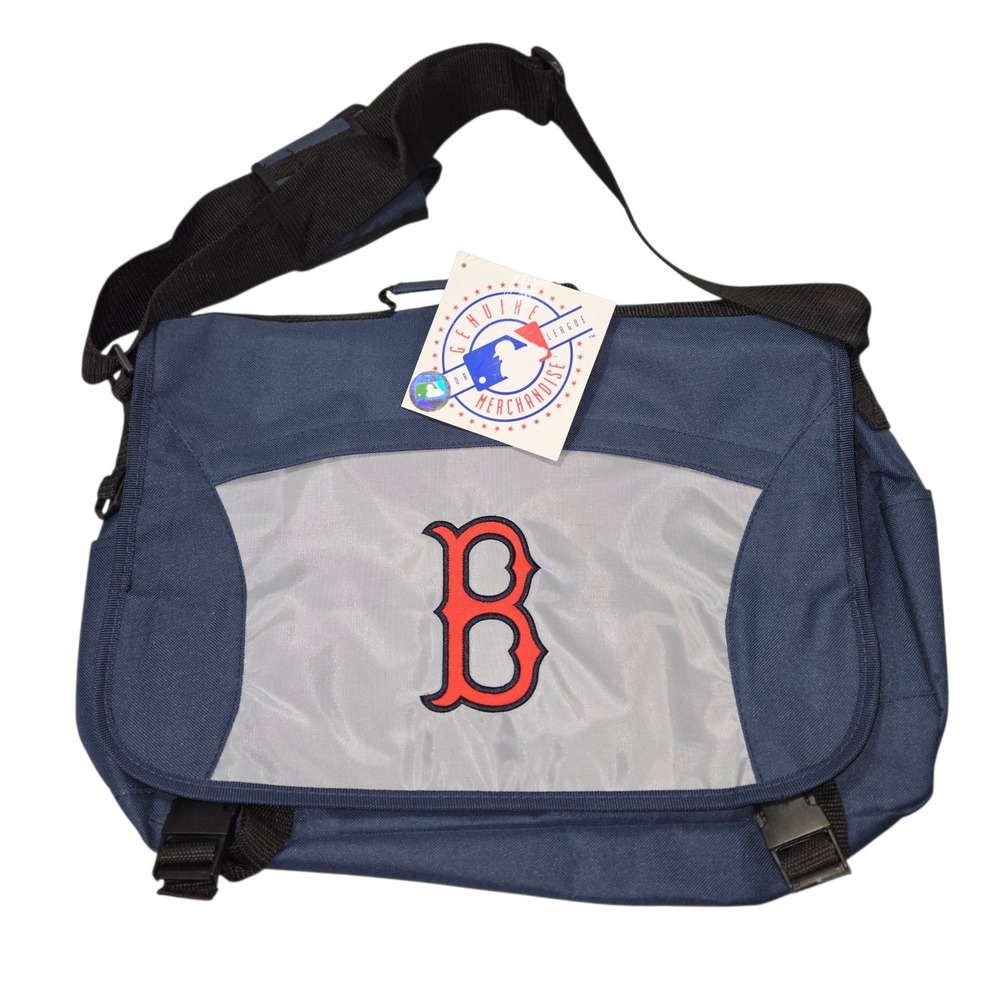 MLB VTG Style Boston Red Sox Messenger Laptop Bag Navy Blue OS